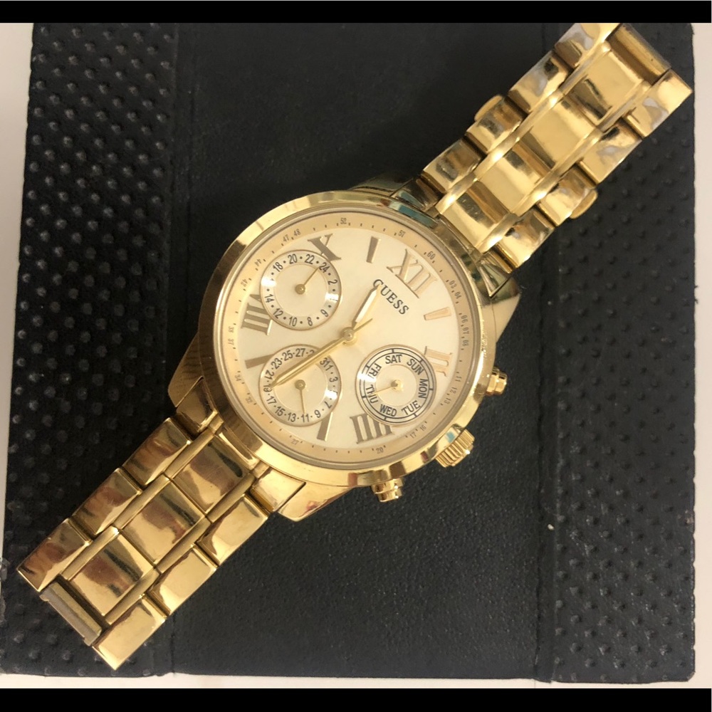 Guess Gold-Tone Multifunction Watch